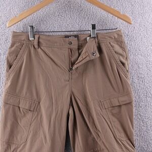 REI Coop Convertible Pants Womens XL 18 Khaki Zip Off Hiking Camping Outdoor